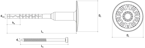 ThermoDrive V2-8 - Einschraubverbindungsstück mit Stahlstift und elastischer Komprimierungszone 